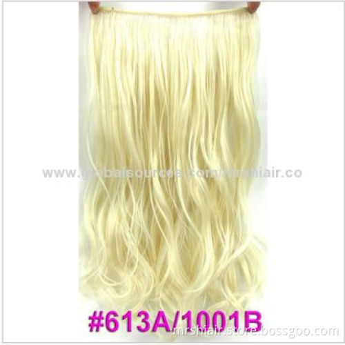 20-inch mixed color curly Peruvian clip in hair extensions